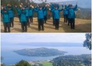 Menyongsong HUT hari jadi Humbahas ke 22, Selain ikut lomba senam, Lansia Desa Paranginan Utara Promosikan Wisata alam Panguapan