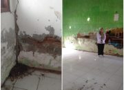 SD NEGERI SUMBERJO KECAMATAN SUKODADI, LAMONGAN RUSAk DINDING TEMBOK BOLONG SANGAT MEMPERHATINKAN