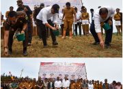 Bupati Humbahas bersama Kelompok Tani Tanam padi Gogo 110 ha di Pollung
