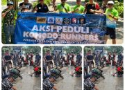 PEDULI KERUSAKAN JALAN KOMUNITAS LARI KOMODO RUNNERS GANDENG TNI DAN POLRI PERBAIKI JALAN