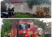 (TPST) tempat pengolahan sampah terpadu kelurahan Mekarjati Terbakar, Asap Tebal Kepung Permukiman Warga Karawang Barat