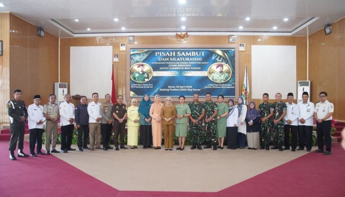 Pemkab Way Kanan Gelar Pisah Sambut Komandan Lanudad Gator Soebroto, Perkuat Sinergi Daerah