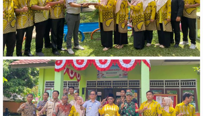 PERPUSTAKAAN SUMBER ILMU SDN 4 GELUMBANG DI RESMIKAN OLEH CAMAT GELUMBANG KAMIS 23 APRIL 2026